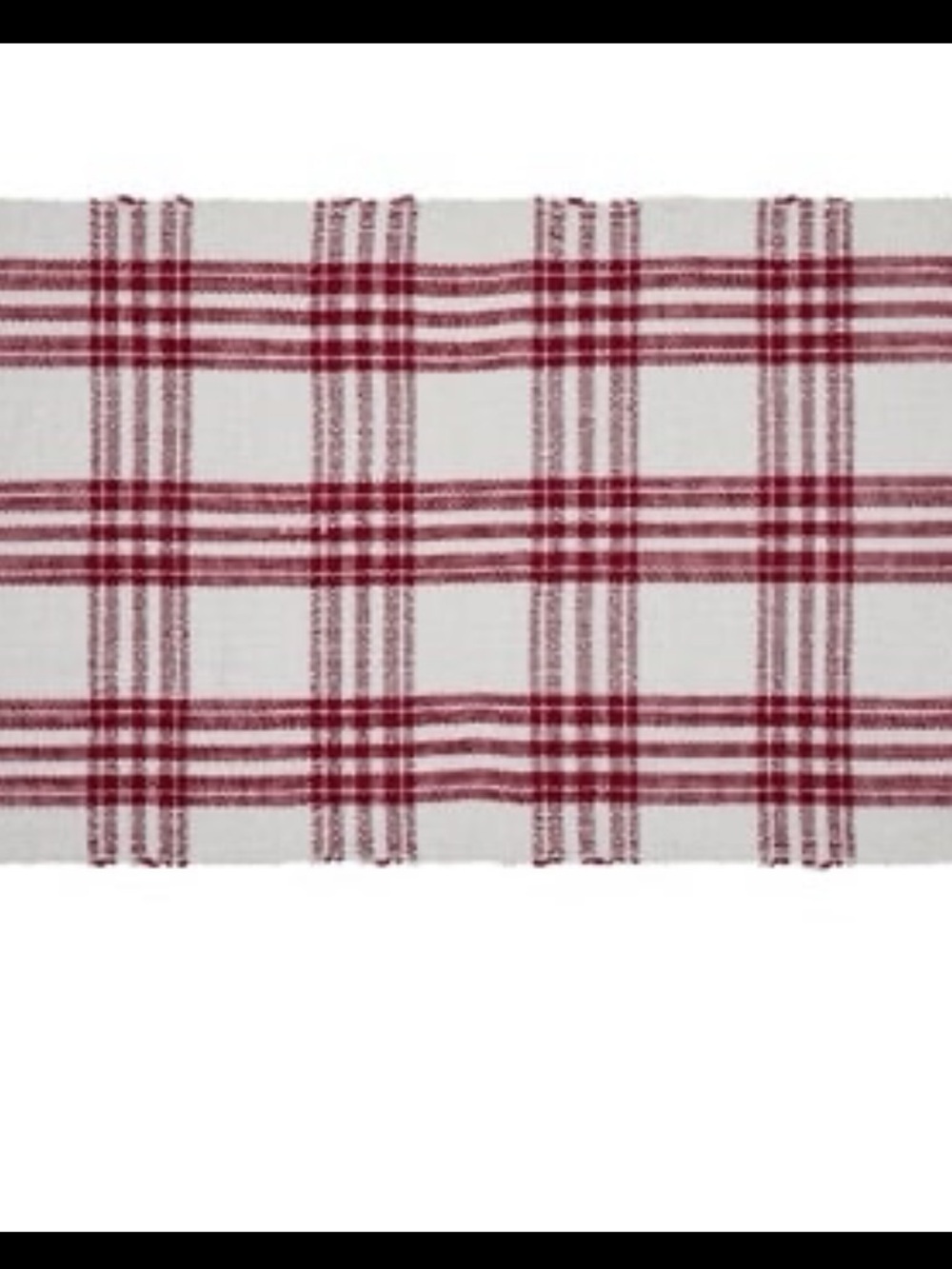 My Texas House Indoor/ Outdoor Plaid Accent Rug, Red & White, 24" x38"